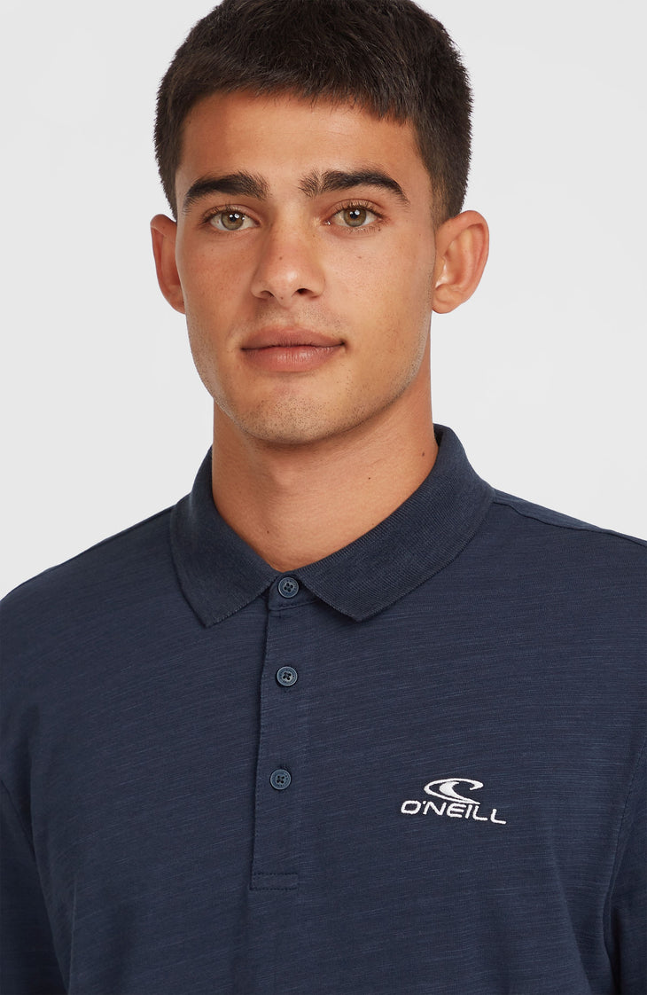 Slub Small Logo Poloshirt | Ink Blue