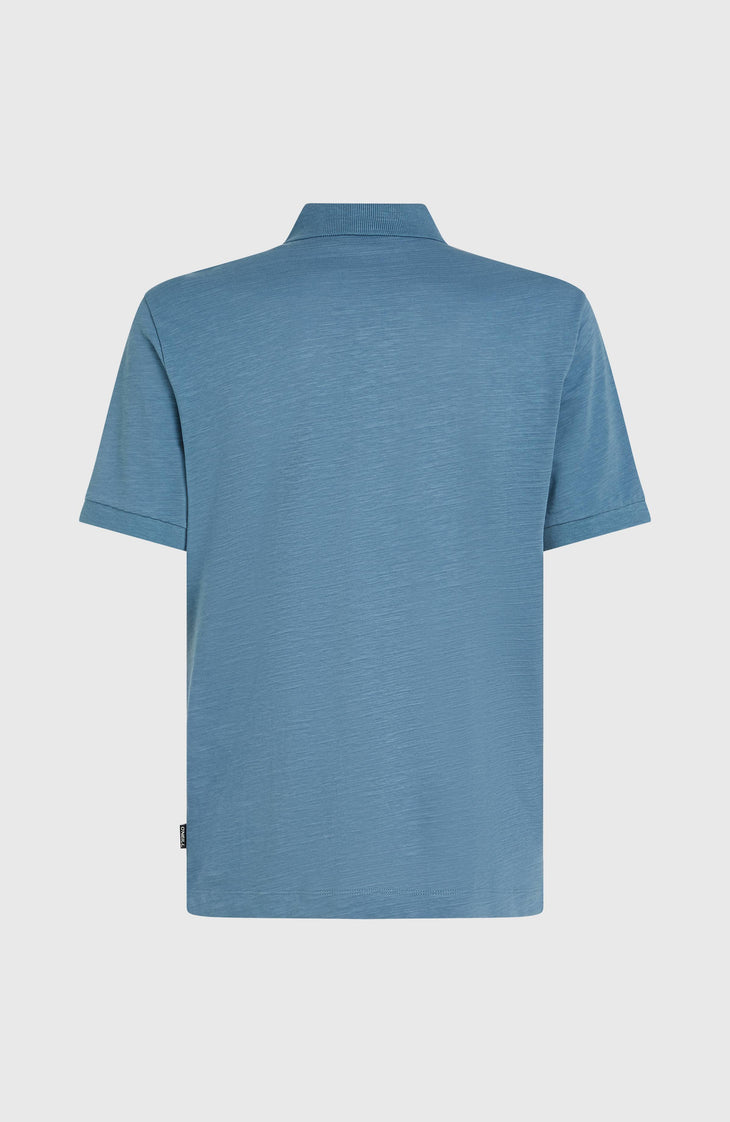 Slub Small Logo Poloshirt | Copen Blue