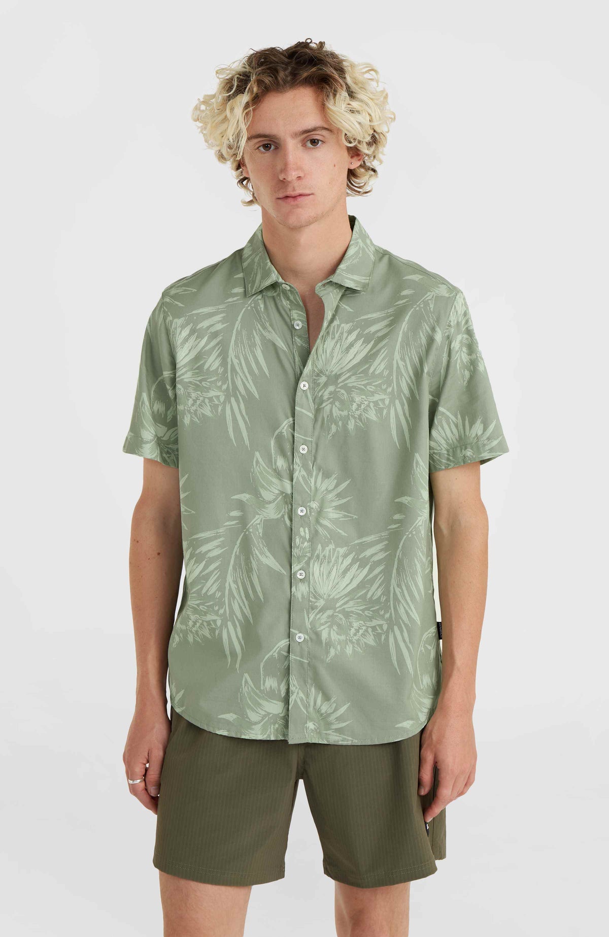 Mix and Match Floral Hemd | Green Tonal Tropicana