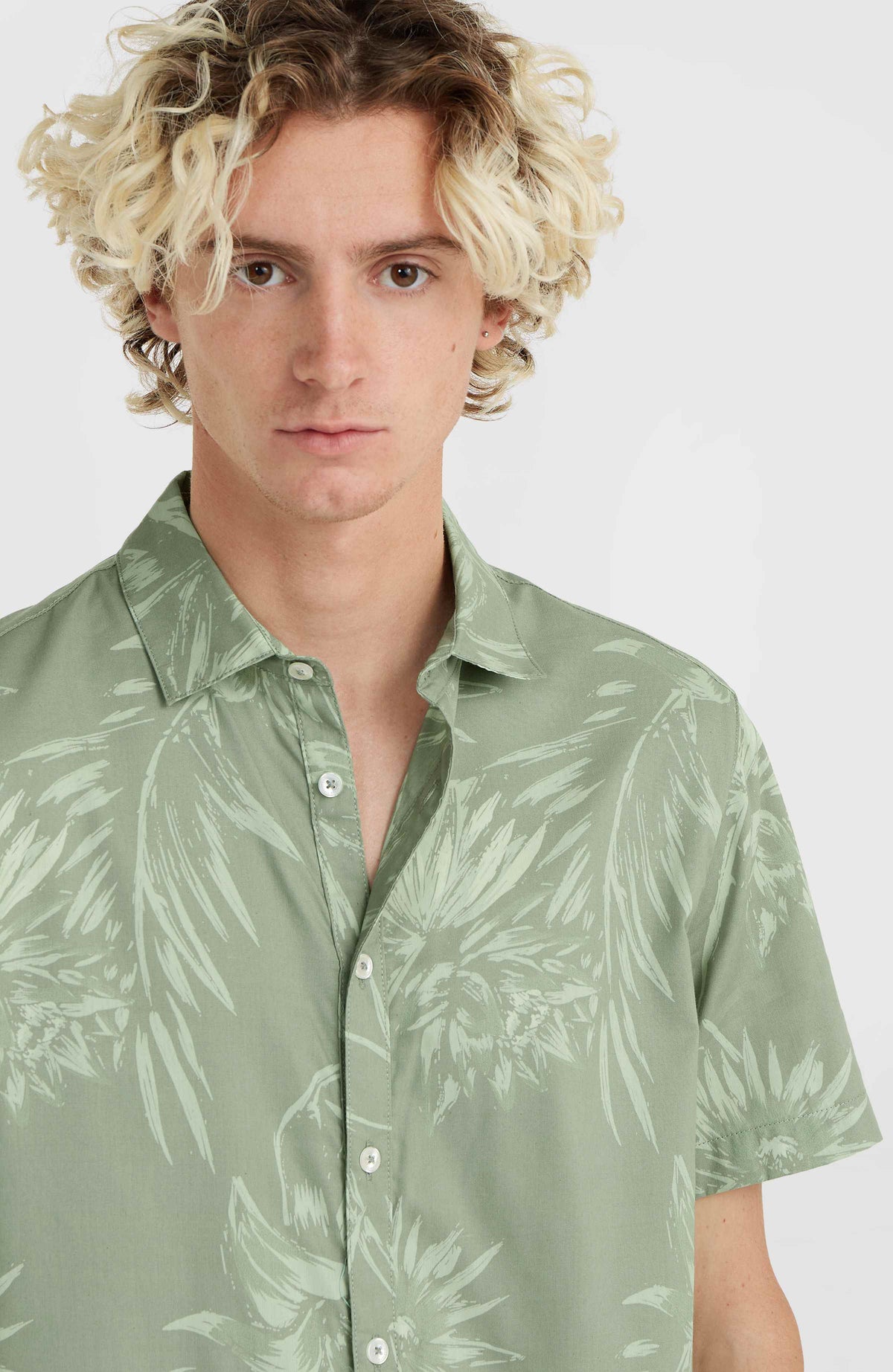 Mix and Match Floral Hemd | Green Tonal Tropicana