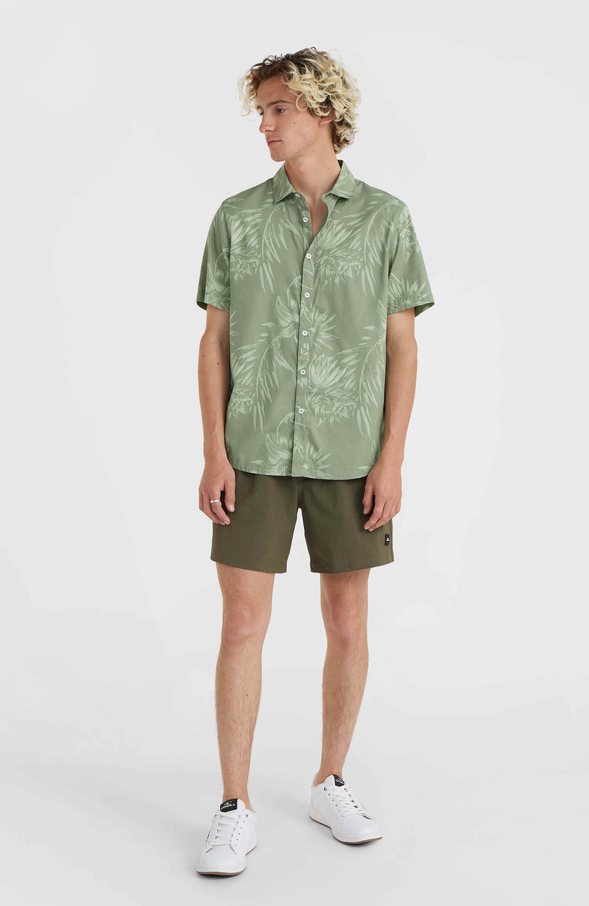 Mix and Match Floral Hemd | Green Tonal Tropicana