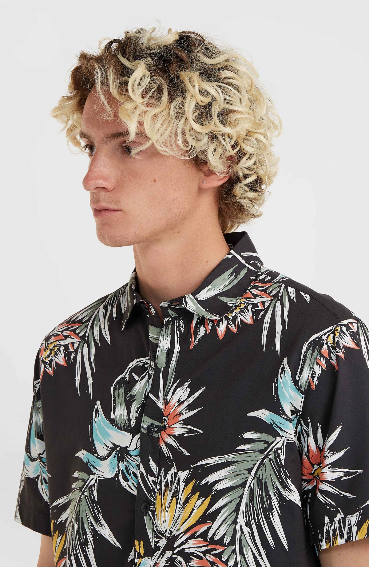 Mix and Match Floral Hemd | Black Tropicana