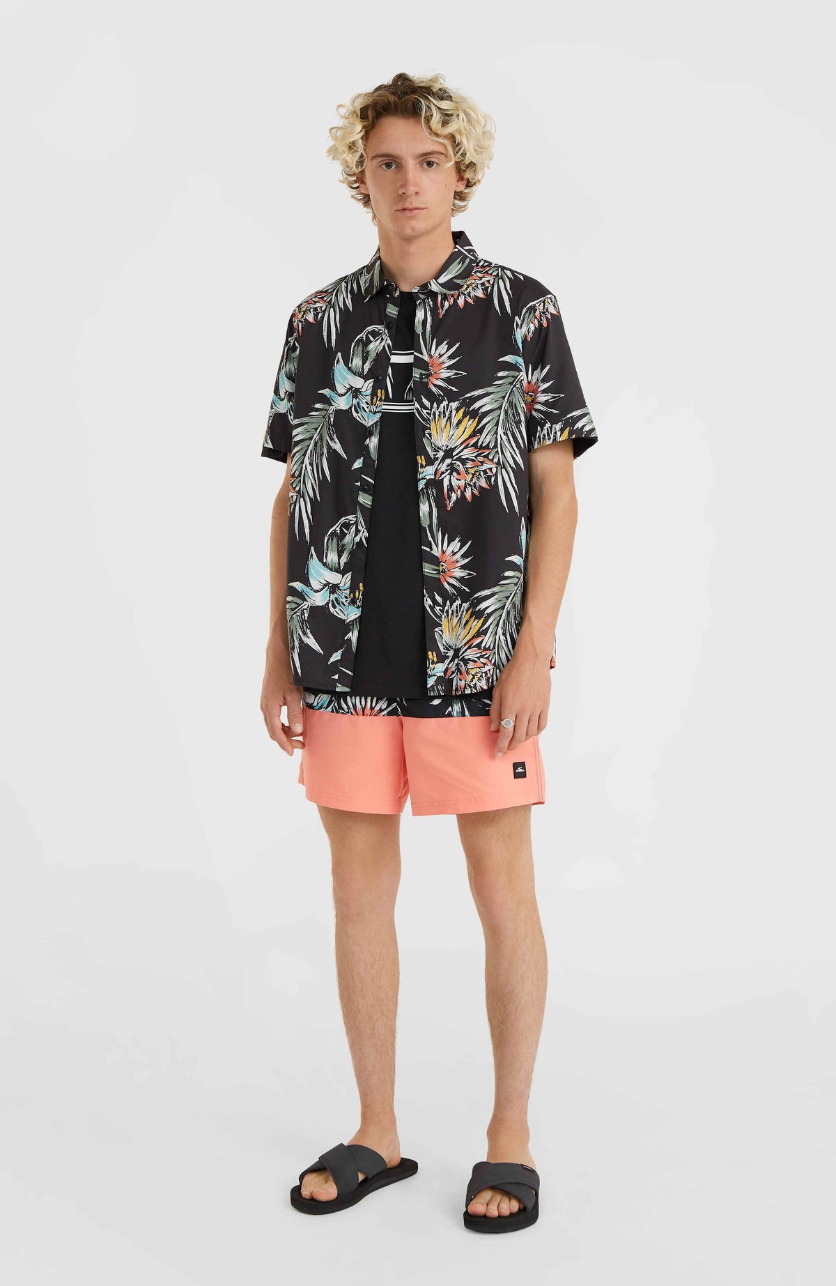 Mix and Match Floral Hemd | Black Tropicana