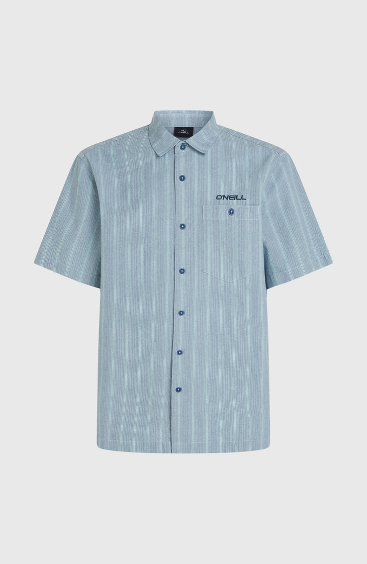 Jacquard Stripe Hemd | Blue Cali Stripe