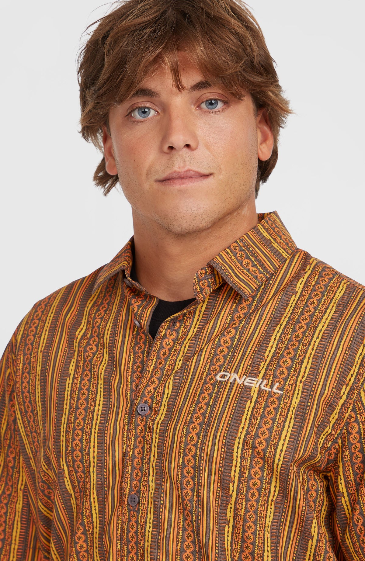 Print-Shirt | Orange Pressed Lines