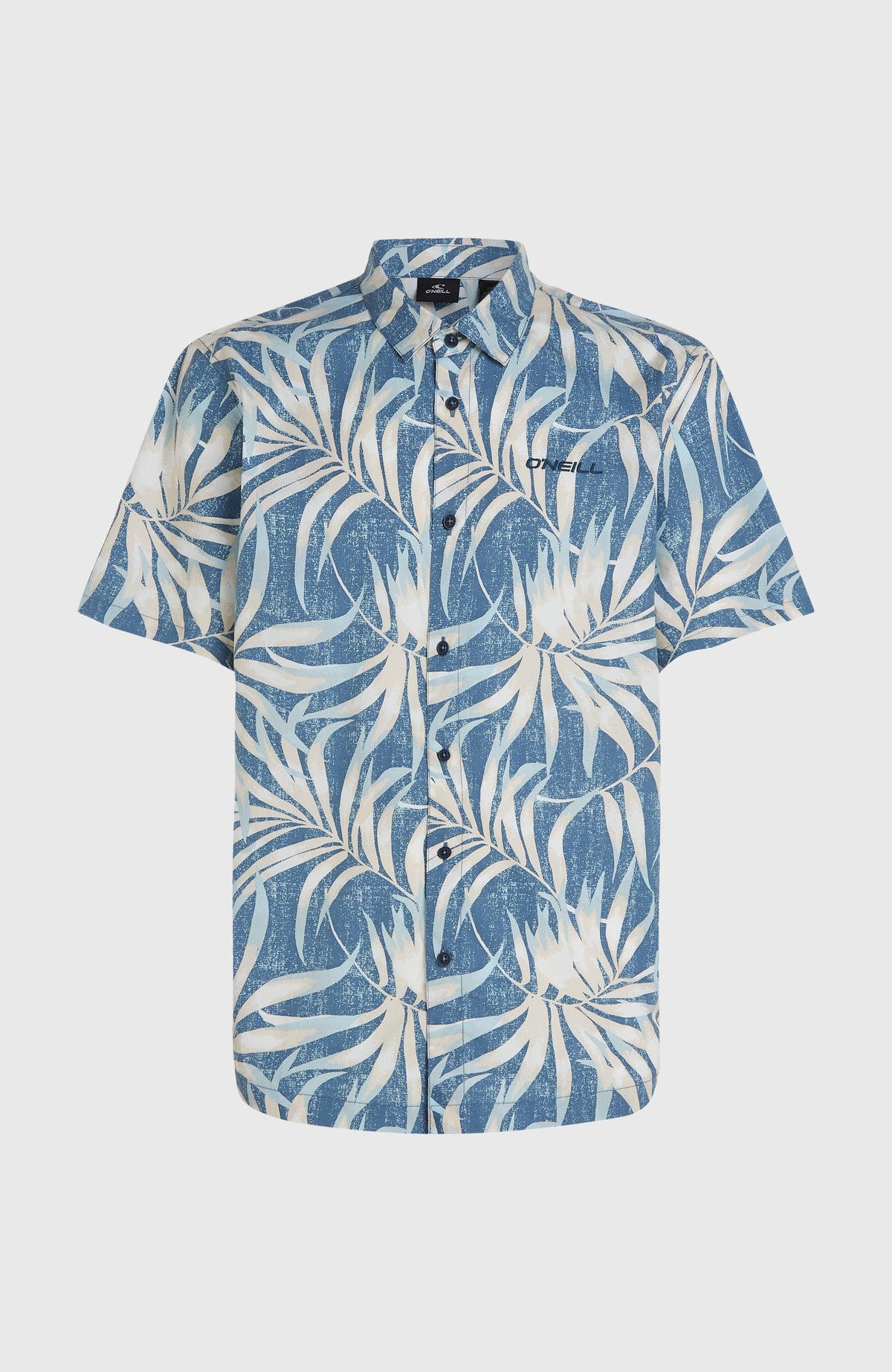Print-Shirt | Blue Dipped Leaves