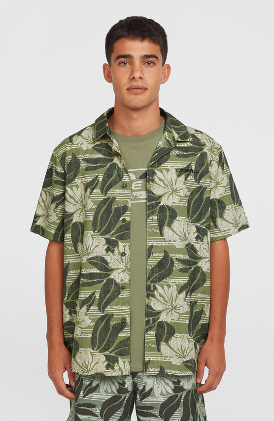 Print-Shirt | Green Dusty Flower