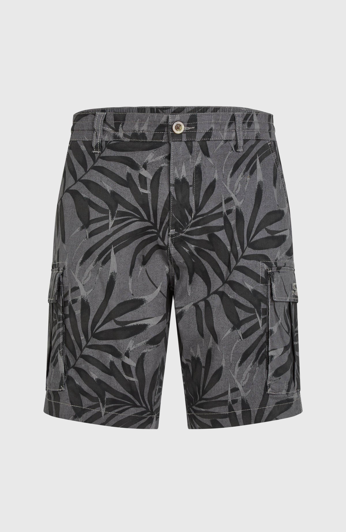 Essentials Cargo-Shorts | Black Dipped Leaves