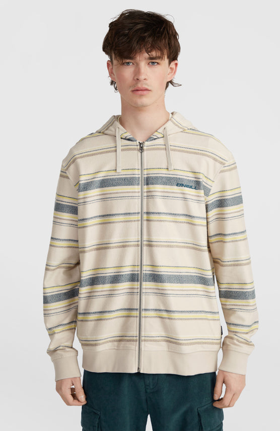 Bavaro Kapuzenjacke mit Reißverschluss | Grey Vintage Stripe