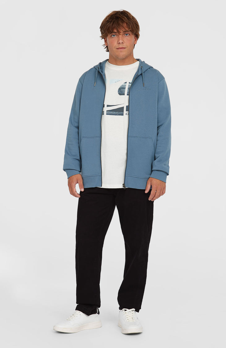 Small Logo Kapuzenjacke mit Reißverschluss | Copen Blue
