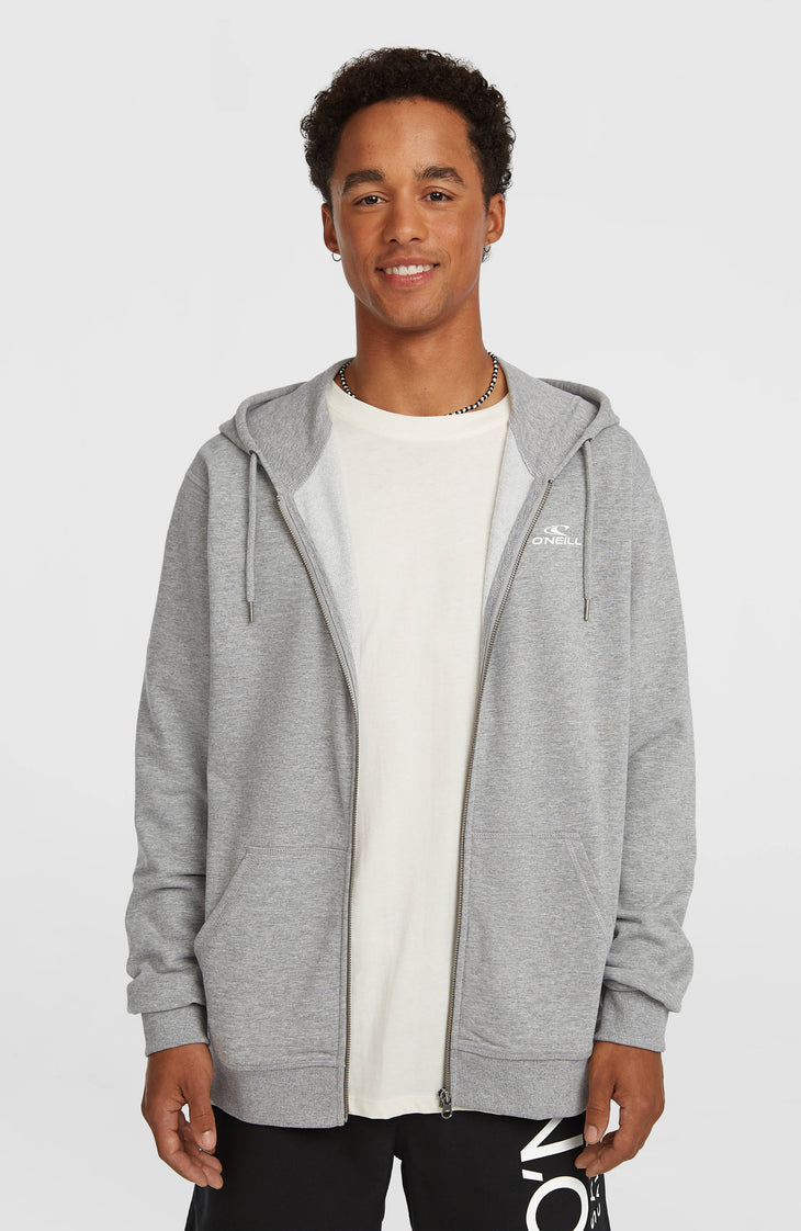 Small Logo Kapuzenjacke mit Reißverschluss | Silver Melee