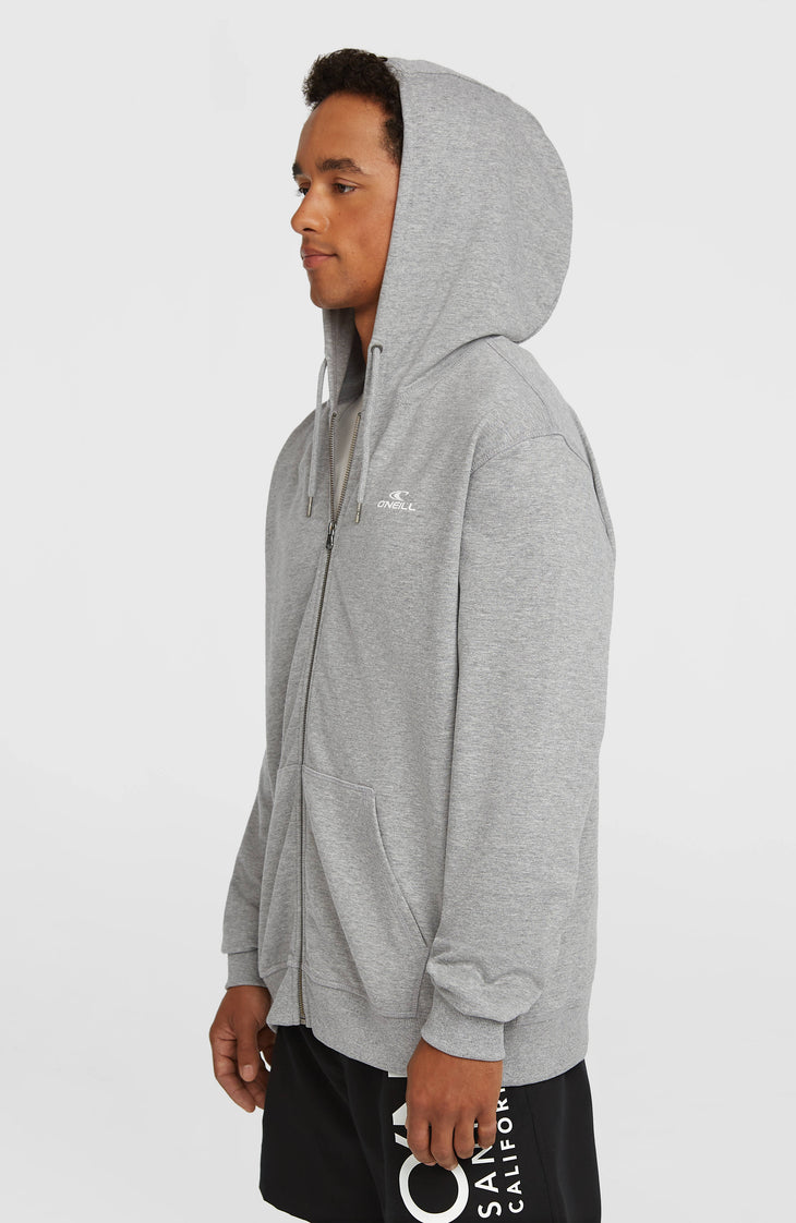 Small Logo Kapuzenjacke mit Reißverschluss | Silver Melee