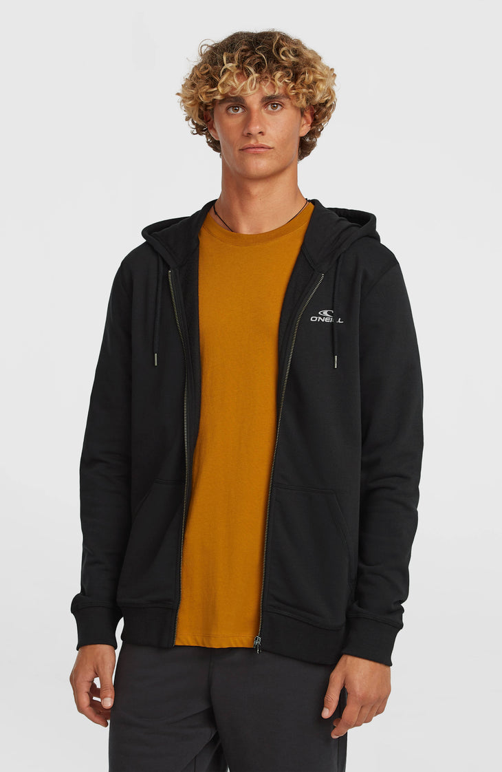 Small Logo Kapuzenjacke mit Reißverschluss | Black Out