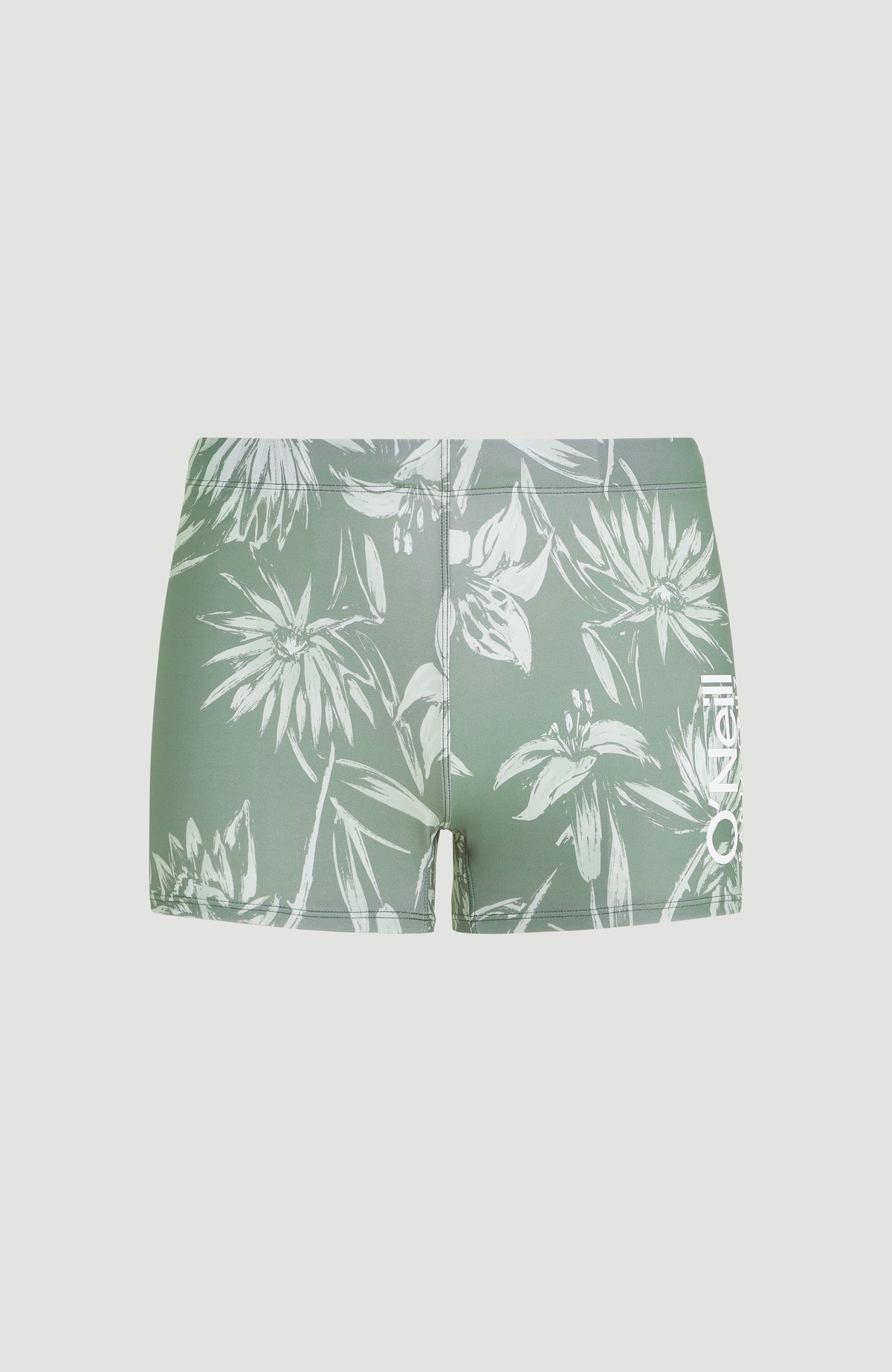 Cali Floral Racer Badehose | Green Tonal Tropicana