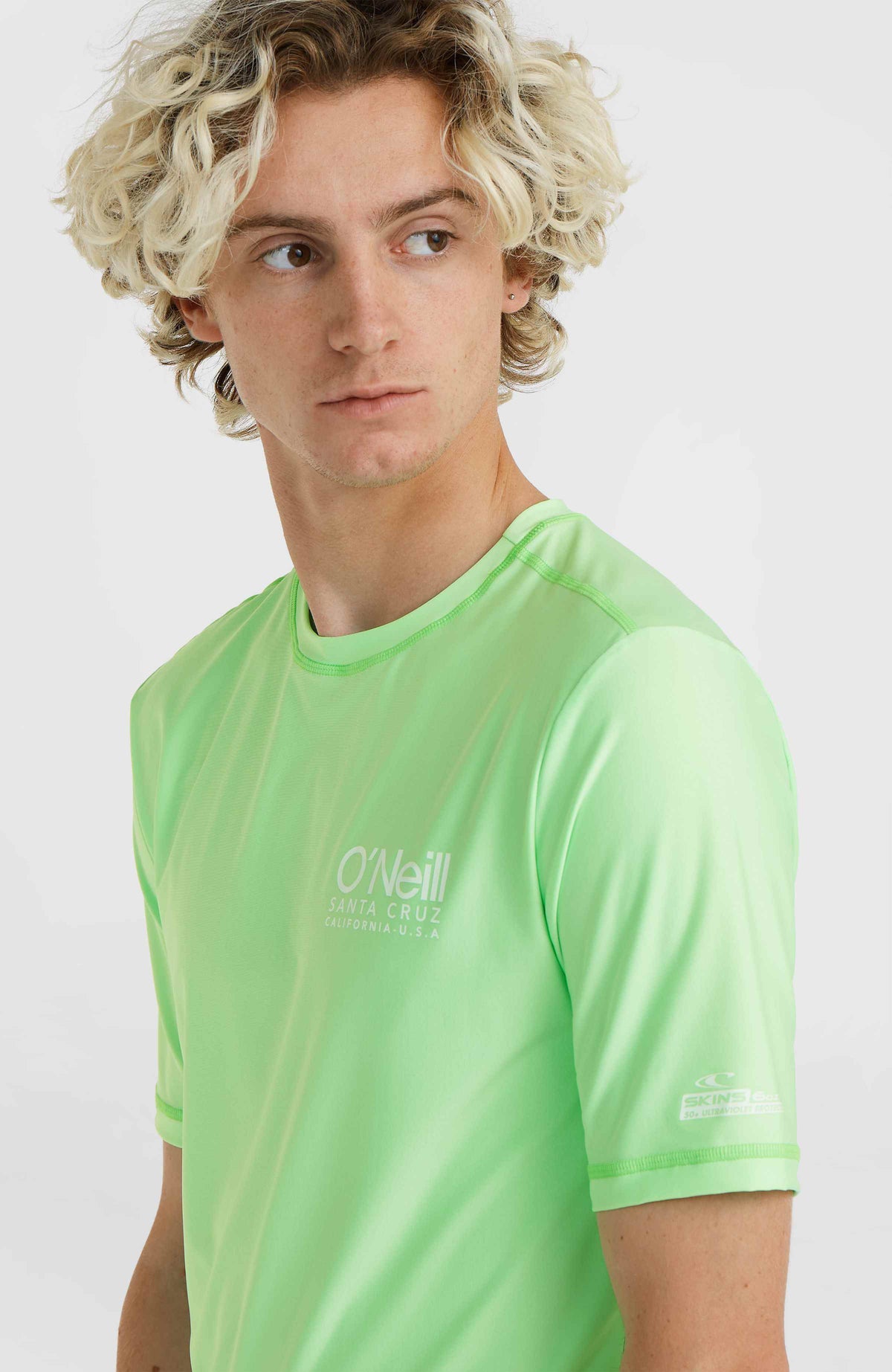 Essentials Cali Shortsleeve-Schwimmshirt | Neon Green