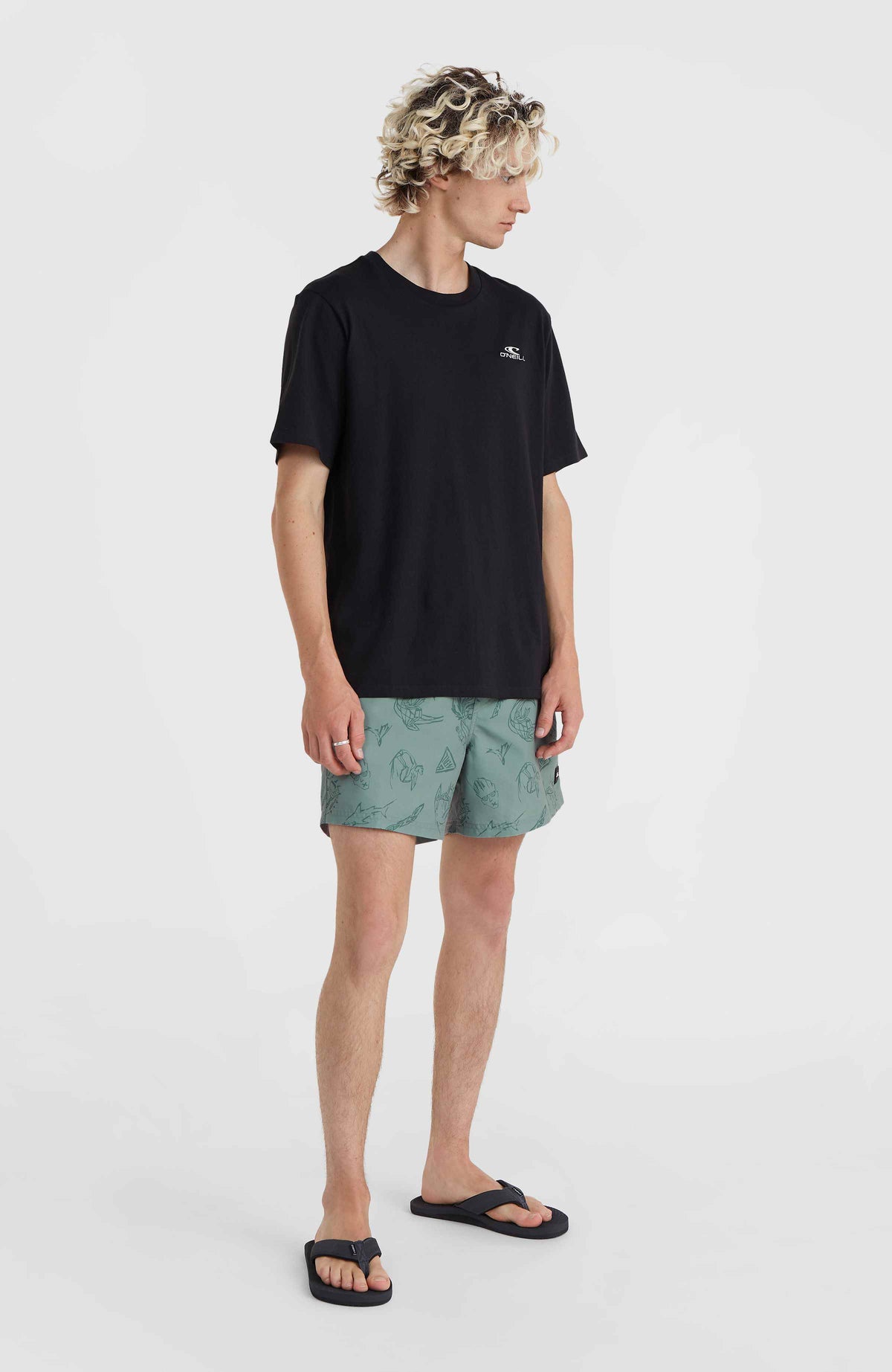 Mix and Match Cali Print 15'' Badehose | Green Vintage Surfer