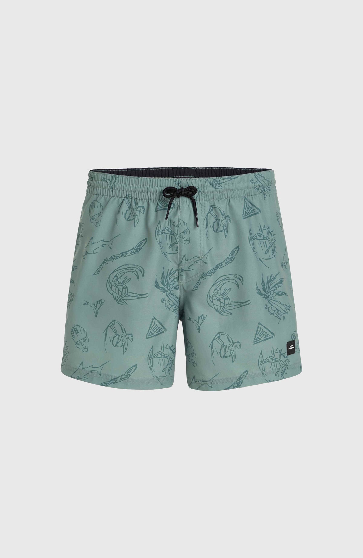 Mix and Match Cali Print 15'' Badehose | Green Vintage Surfer