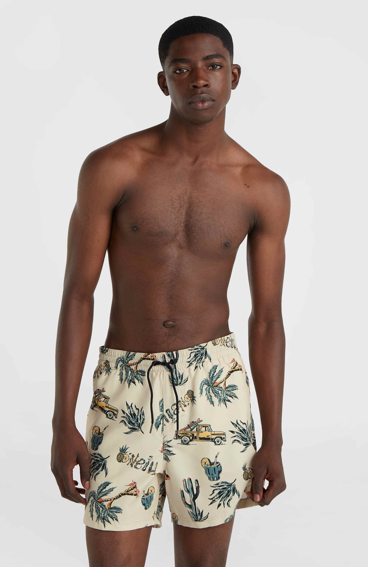 Mix and Match Cali Print 15'' Badehose | Beige Venice Beach