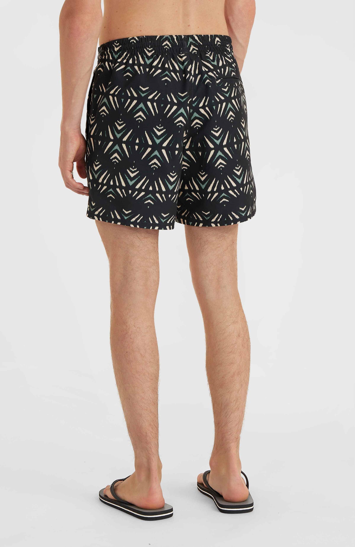 Mix and Match Cali Print 15'' Badehose | Black Fade IKAT