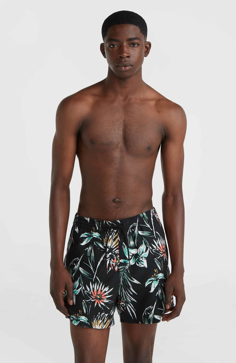 Mix and Match Cali Print 15'' Badehose | Black Tropicana Mix and Match Cali Print 15'' Badehose | Black Tropicana