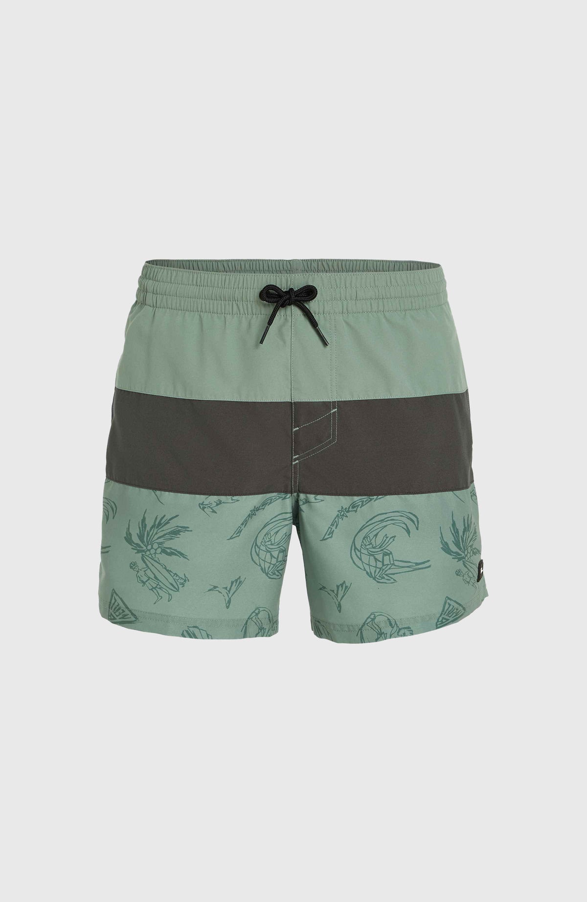 Mix and Match Cali Block 15'' Badehose | Green Vintage Surfer