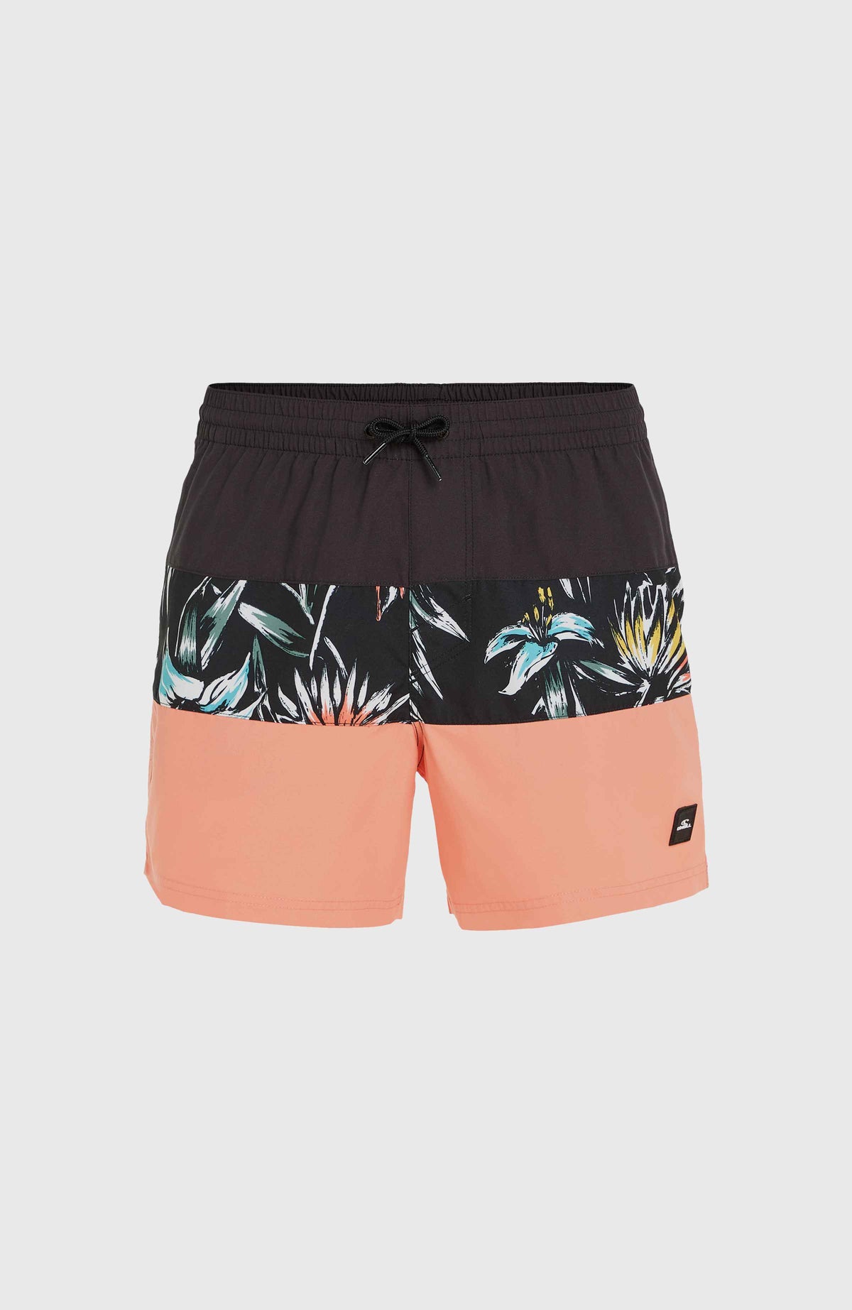 Mix and Match Cali Block 15'' Badehose | Black Tropicana