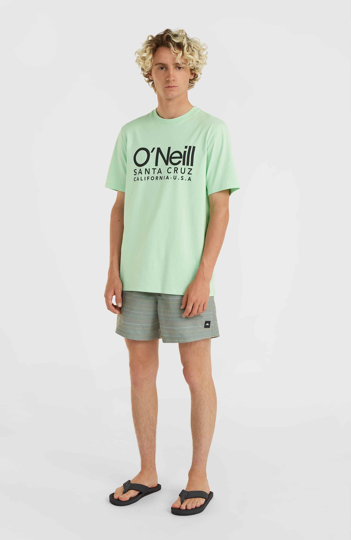Jack O'Neill Cali First 15'' Badehose | Green First Name Stripe