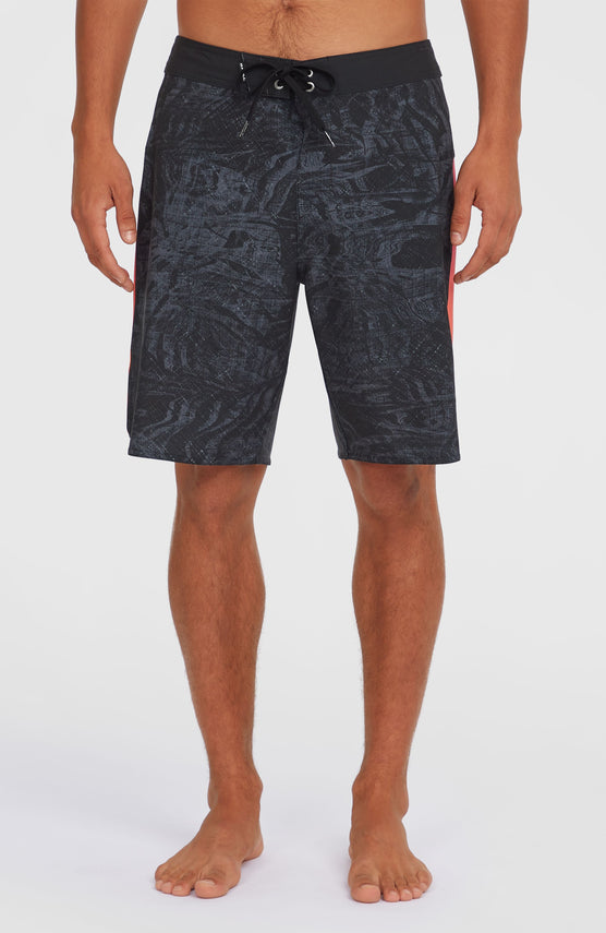 Hyperfreak Tech Panel 19'' Boardshorts | Black Pink/Orange Panel