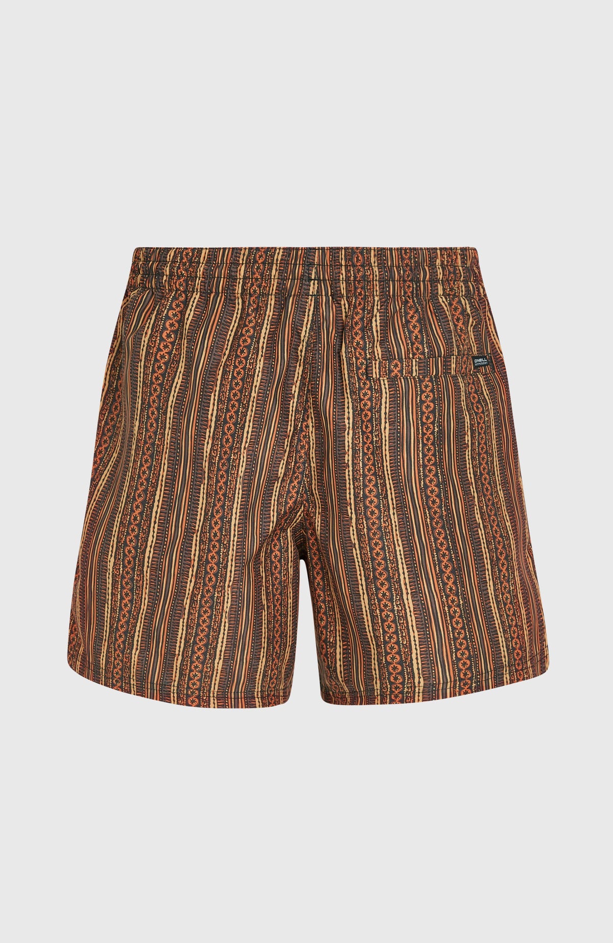 Cali Print 15'' Badehose | Orange Pressed Lines