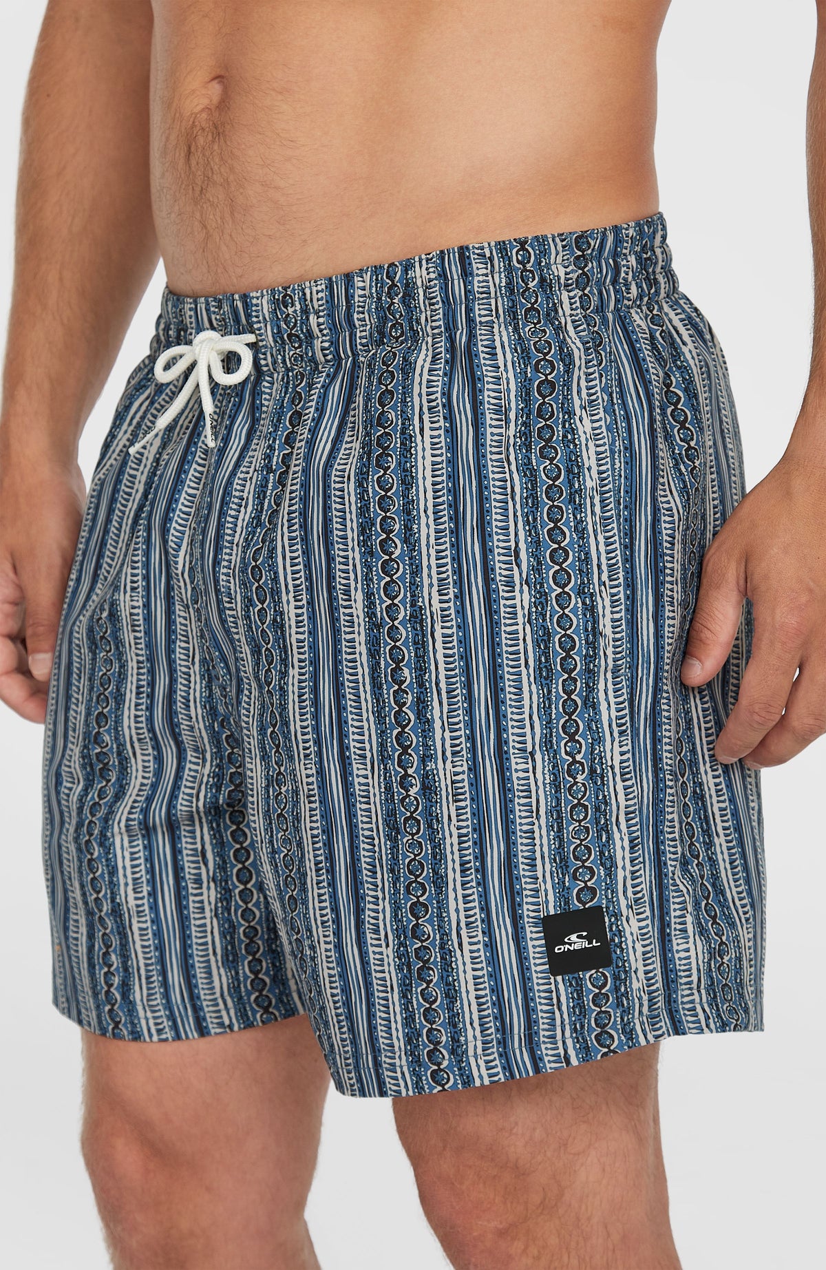 Cali Print 15'' Badehose | Blue Pressed Lines