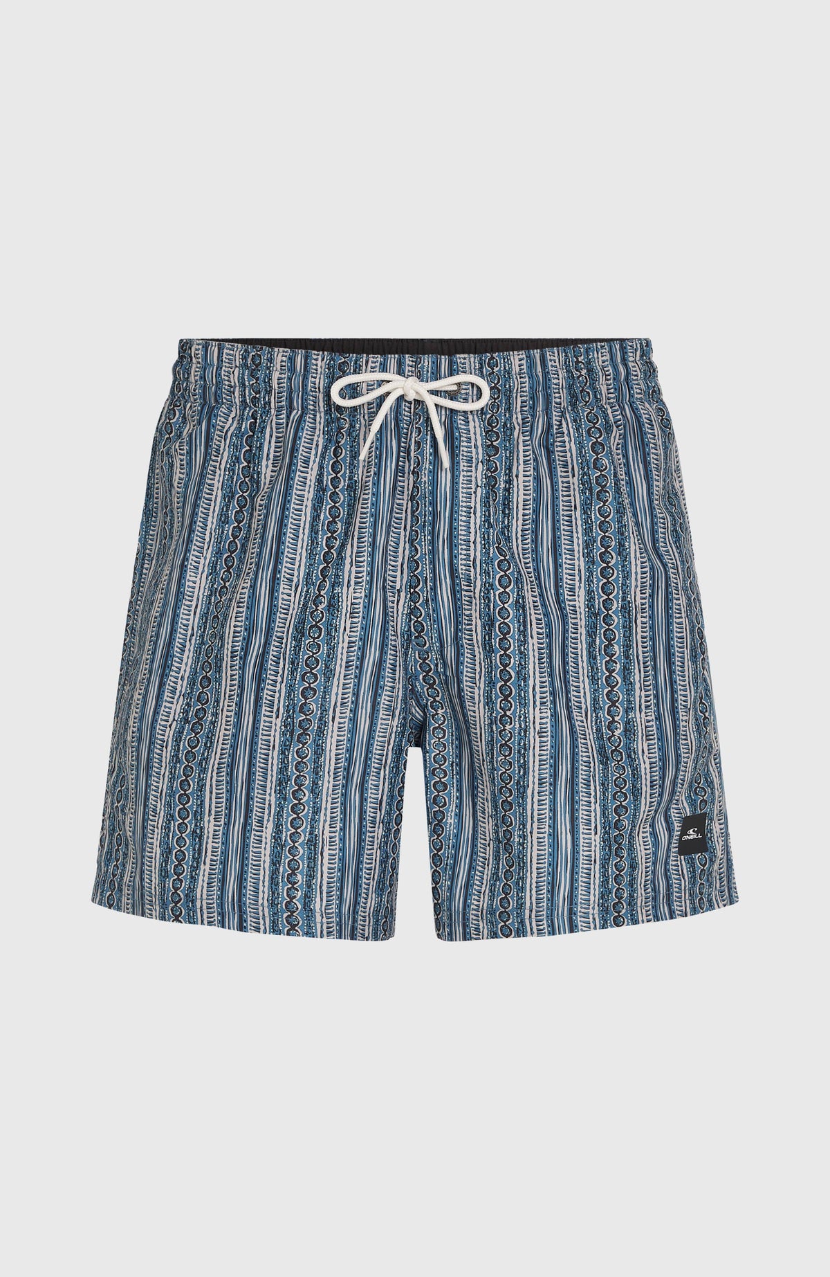 Cali Print 15'' Badehose | Blue Pressed Lines