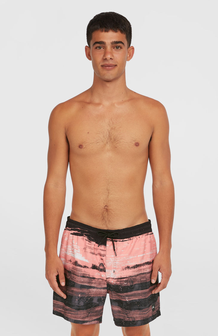 Cali Gradient 15'' Badehose | Coral Melted Texture