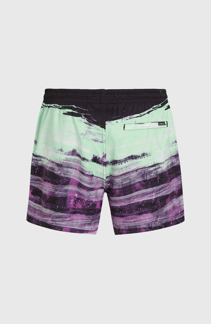 Cali Gradient 15'' Badehose | Purple Melted Texture