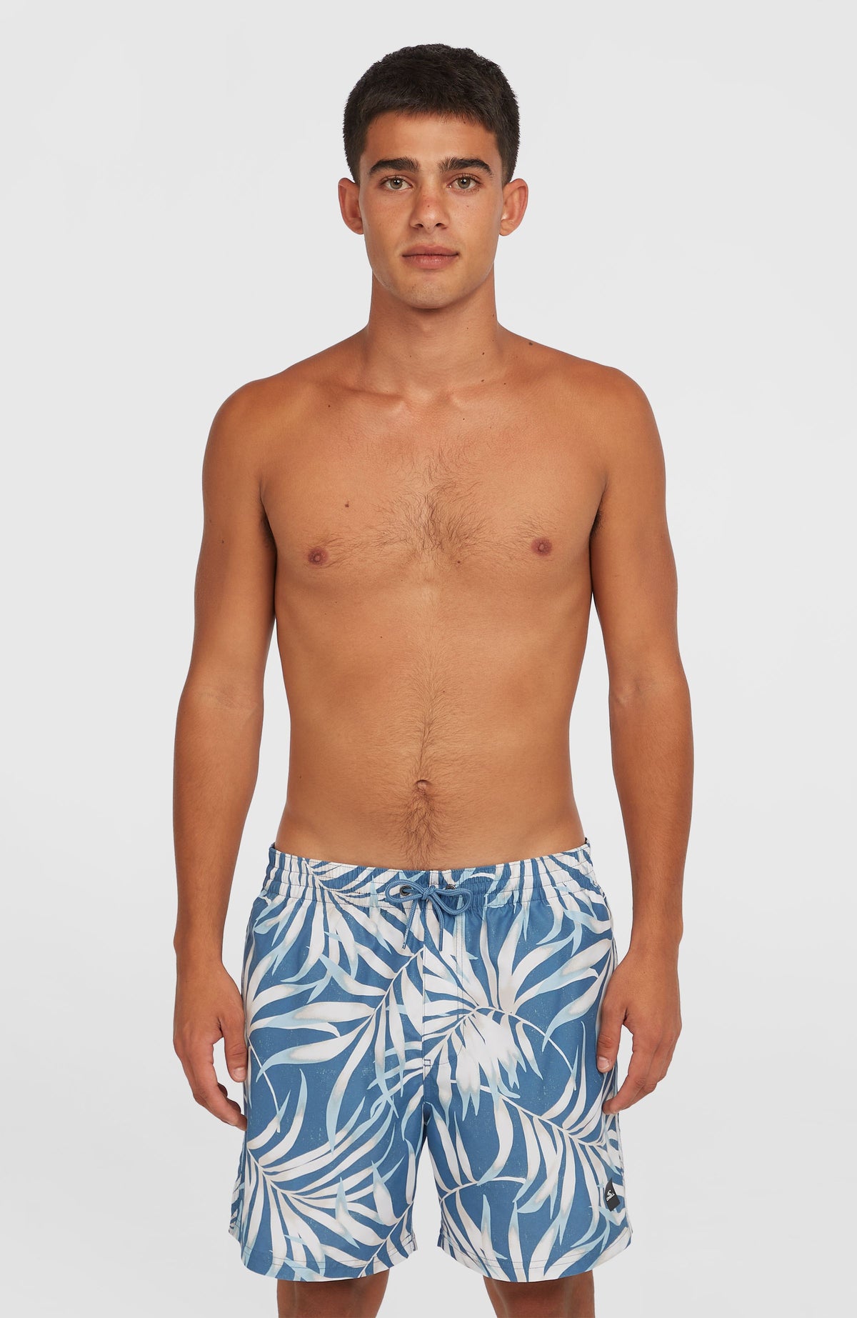 Cali Floral 16'' Badehose | Blue Dipped Leaves