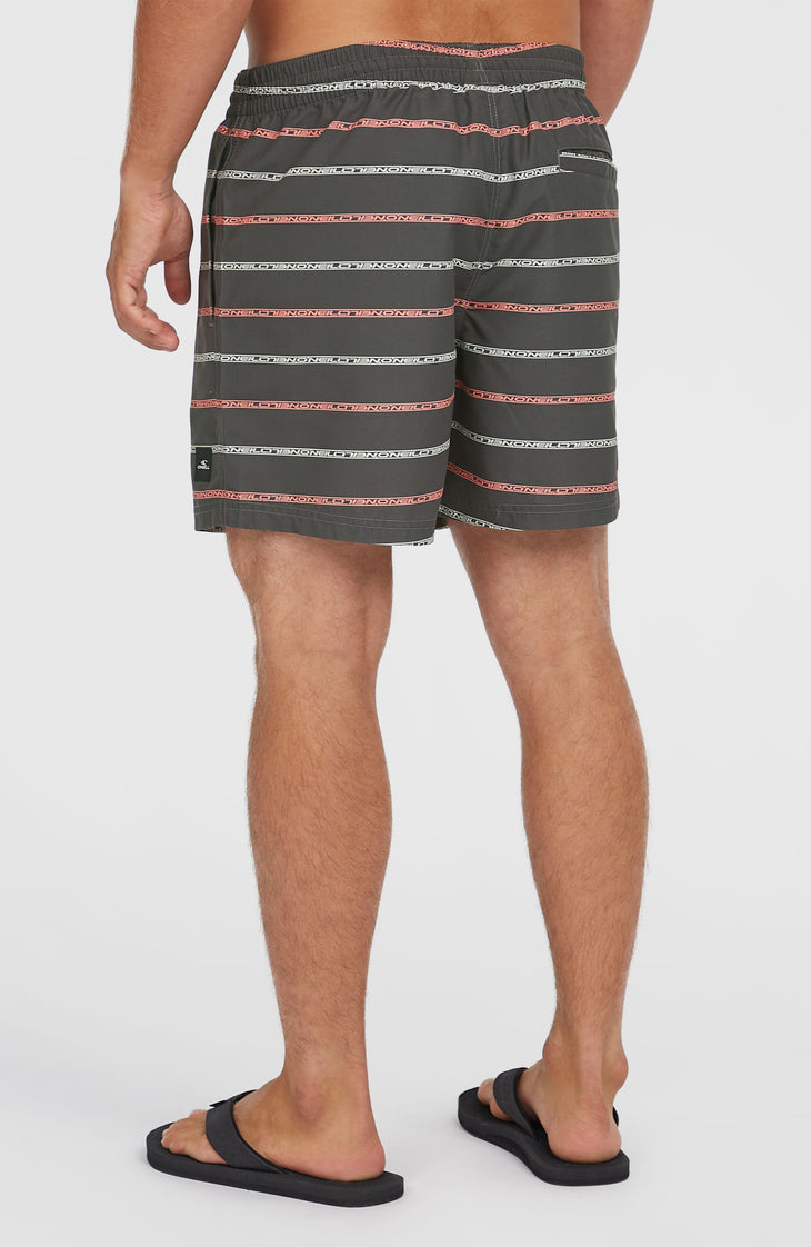Cali First 15'' Badehose | Grey O'Neill Stripe