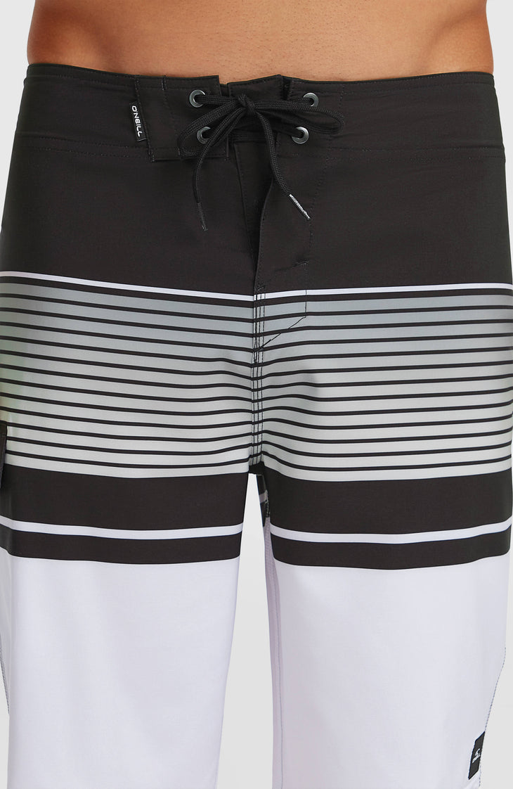 Lennox Stripe 21'' Boardshorts | White Lennox Stripe