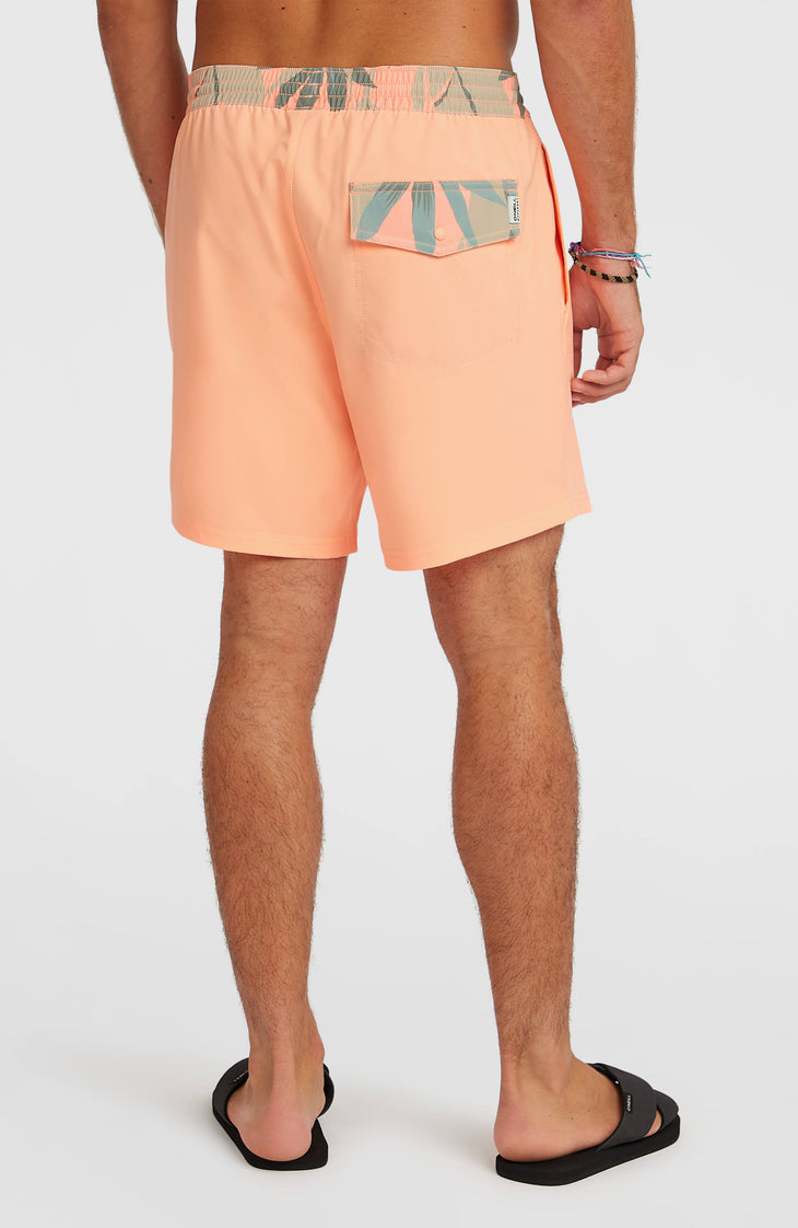 Pocket Print 16'' Badehose | Funky Peach
