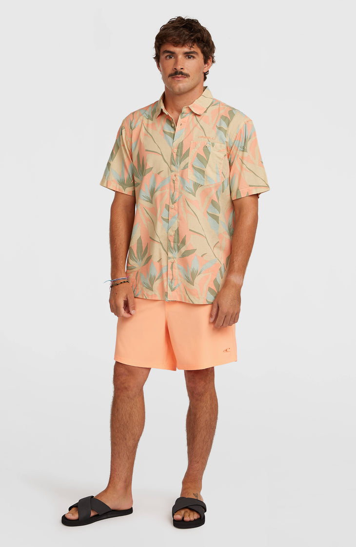 Pocket Print 16'' Badehose | Funky Peach