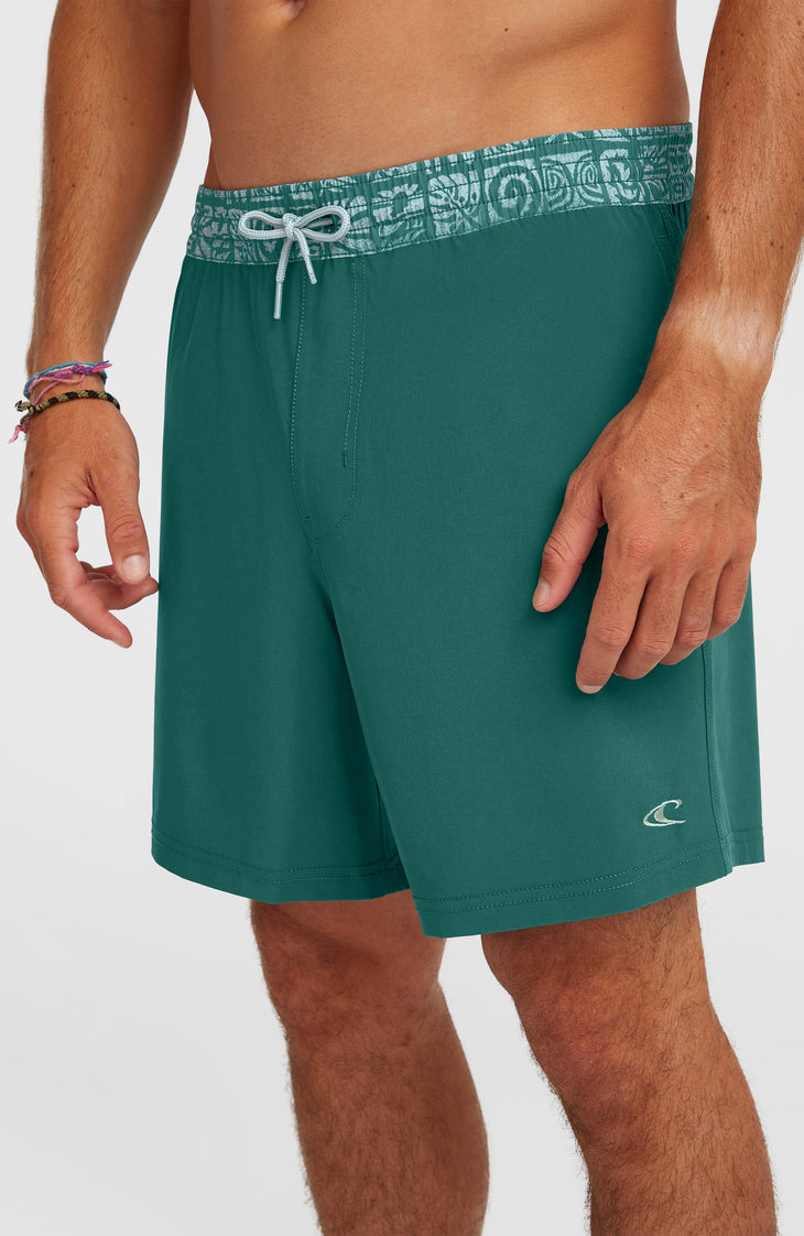 Pocket Print 16'' Badehose | Botanical Heat