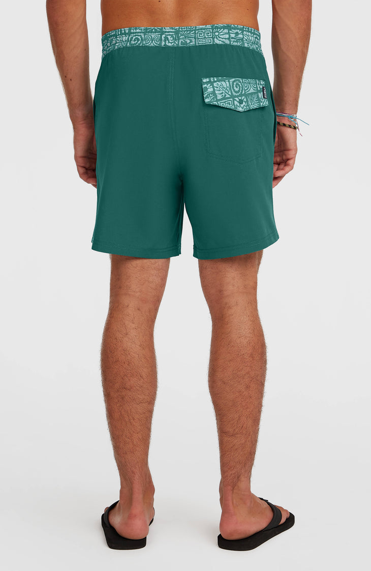 Pocket Print 16'' Badehose | Botanical Heat