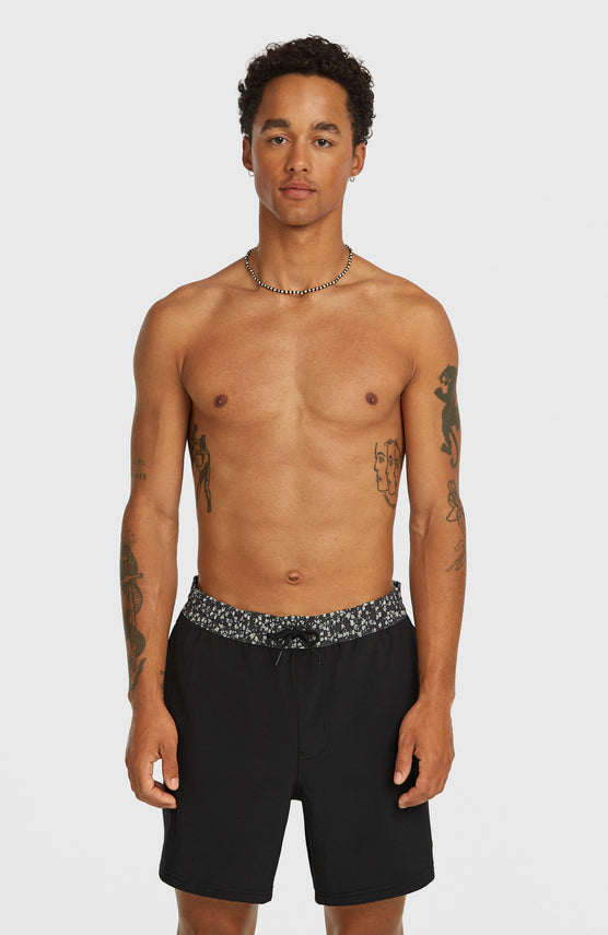 Pocket Print 16'' Badehose | Black Out