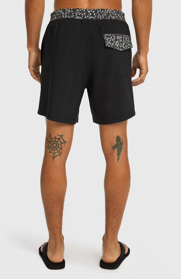 Pocket Print 16'' Badehose | Black Out