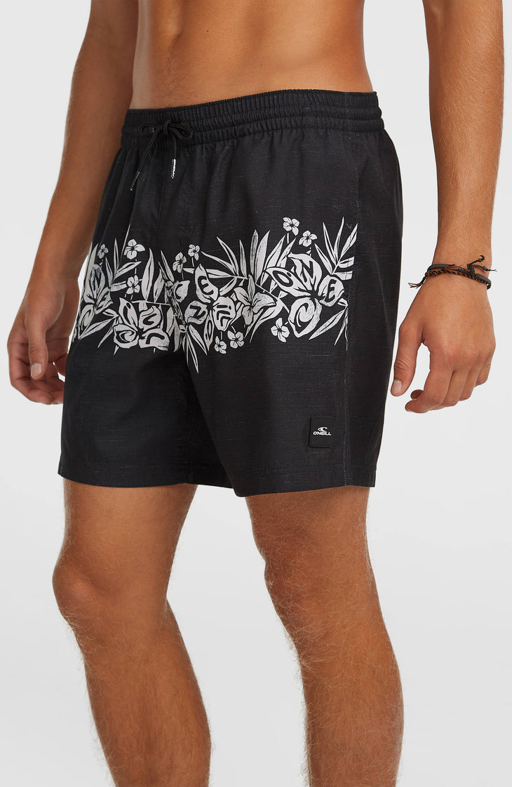 O'Neill Uni Flower 16'' Badehose | Black Tropical Stripe