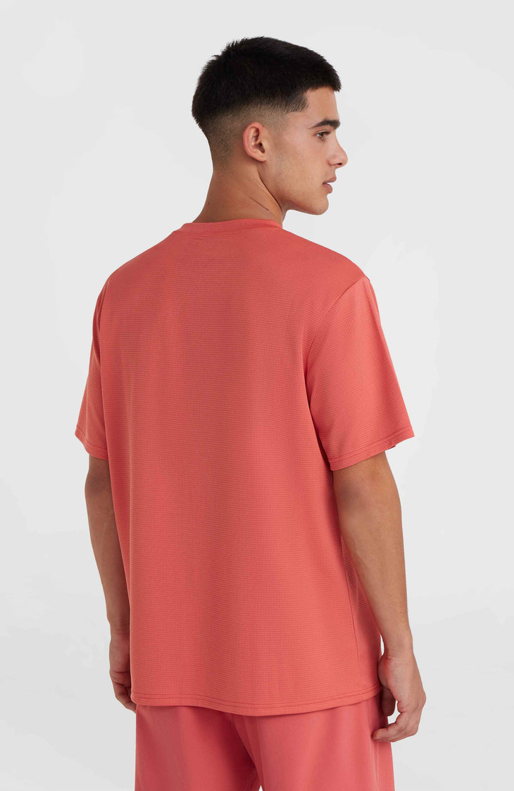 O'Neill Hybrid Logo Polygiene T-Shirt | Red Orcher