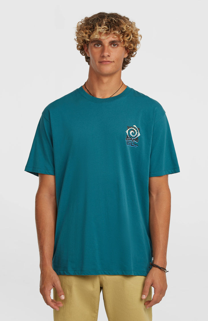 Chest-Print T-Shirt | Botanical Heat