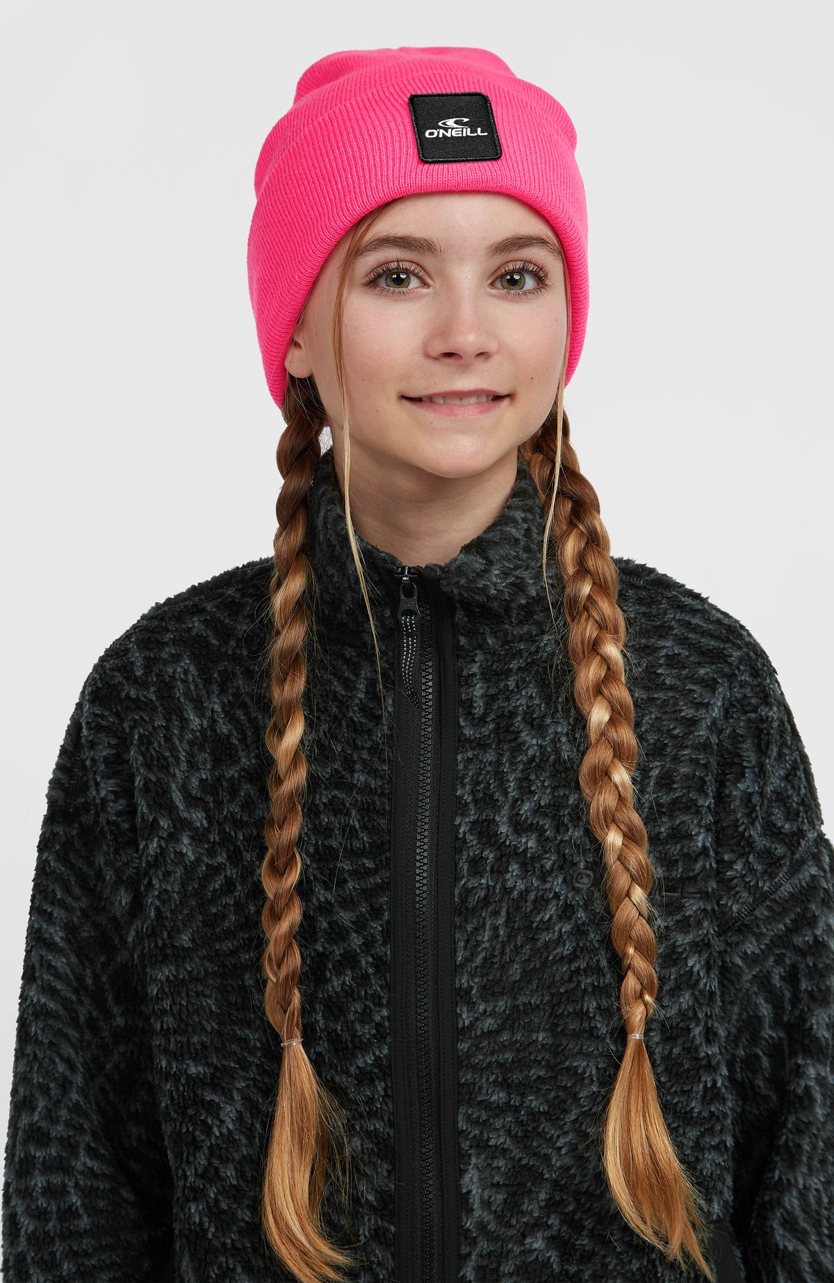 Flauschige Fleecejacke mit Reißverschluss | Black Animalica