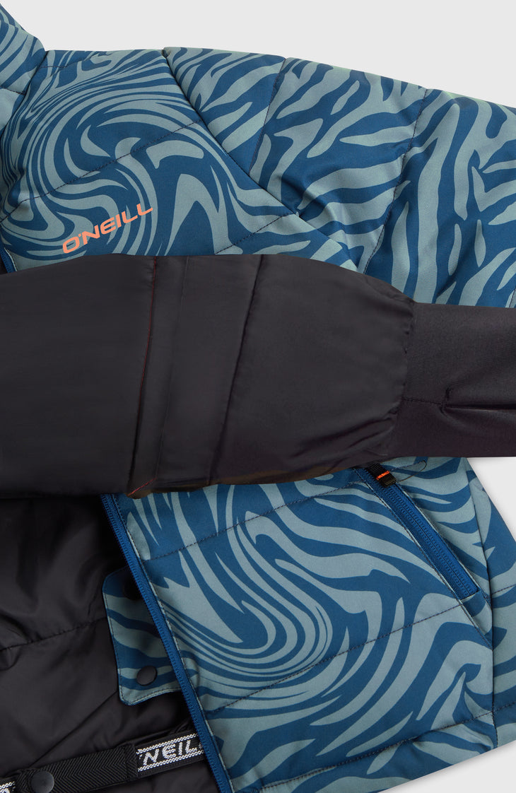 Gesteppte FWC'Cruz Skijacke | Blue Swirl Zebra