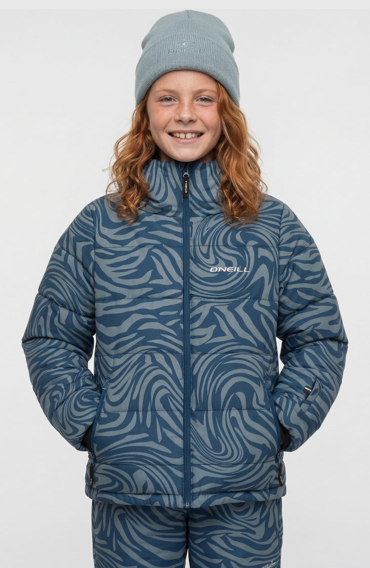 Gesteppte FWC'Cruz Skijacke | Blue Swirl Zebra