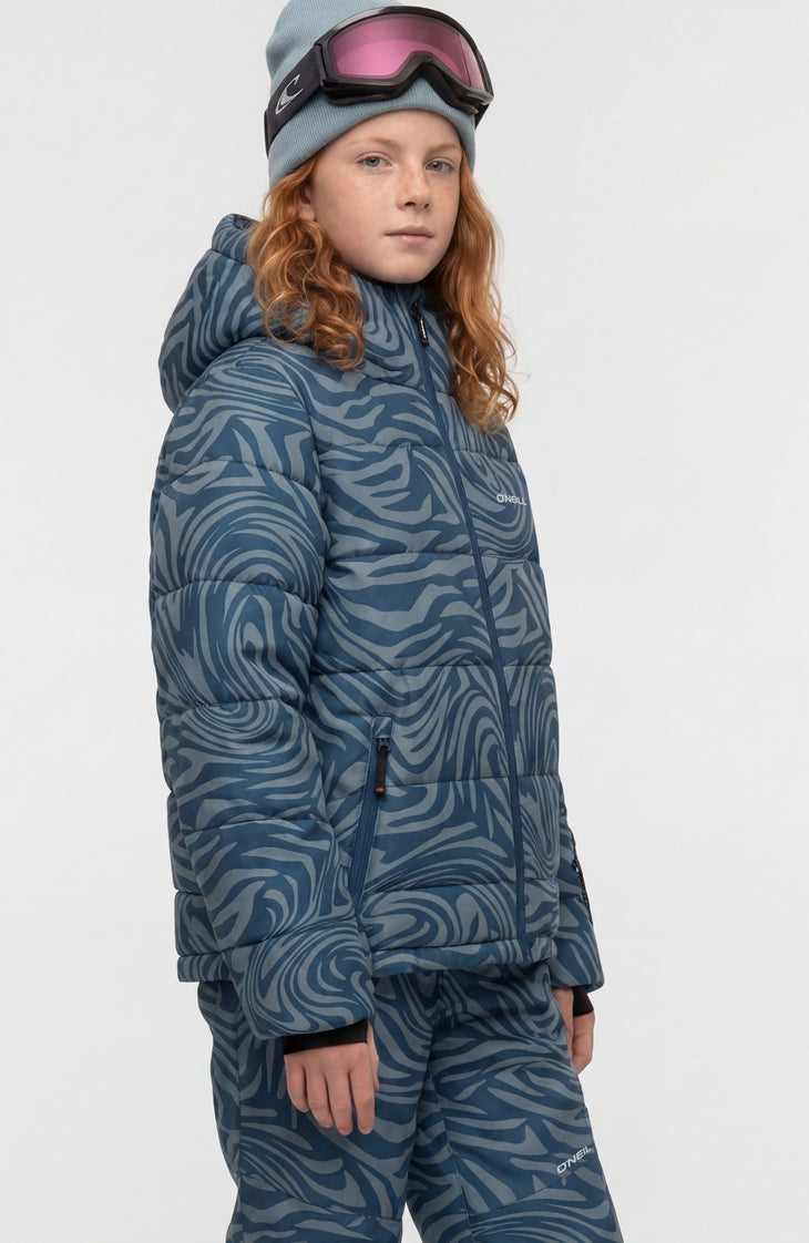 Gesteppte FWC'Cruz Skijacke | Blue Swirl Zebra