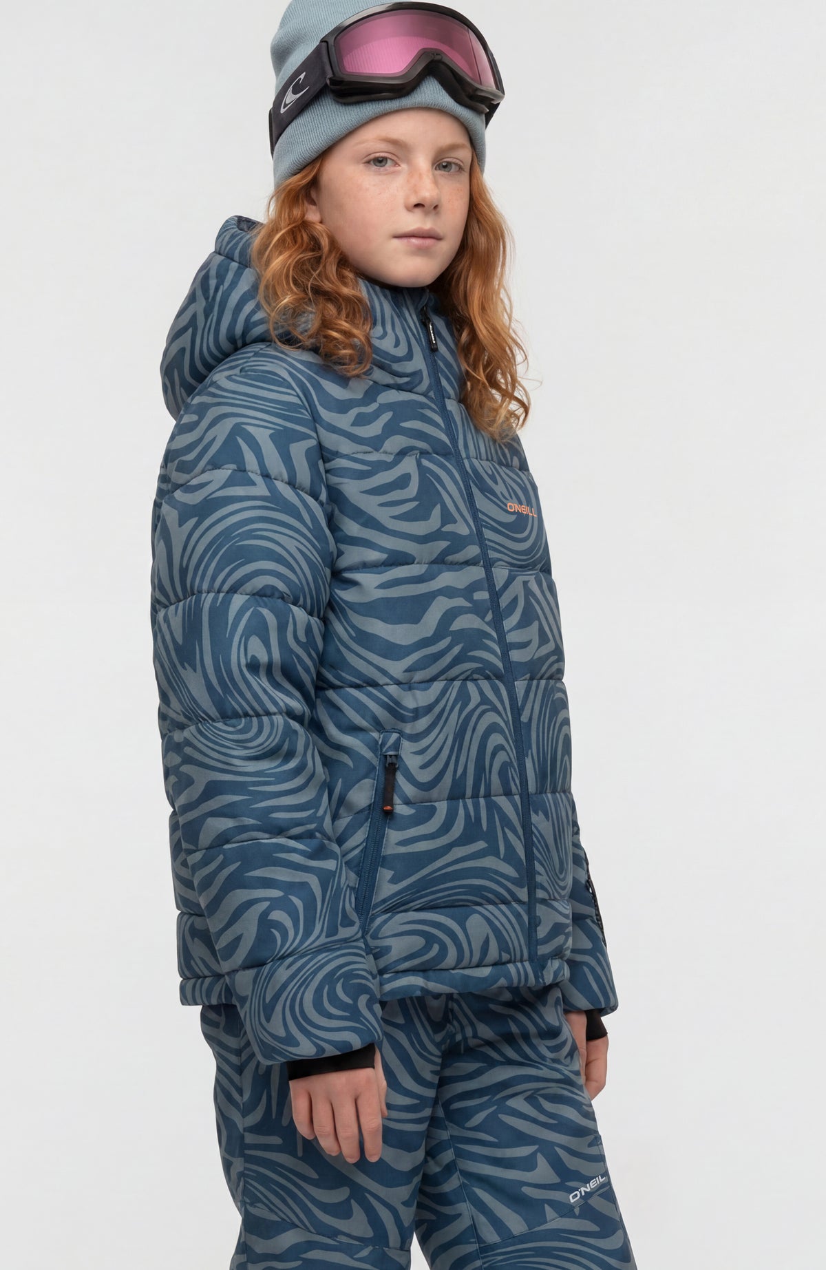 Gesteppte FWC'Cruz Skijacke | Blue Swirl Zebra